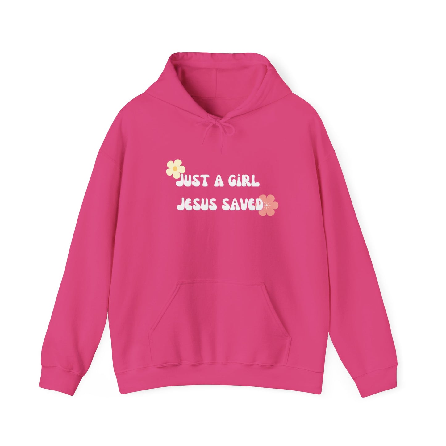 Jesus Hoodie for Christian Girl Pullover Hoodie Faith "Just a Girl Jesus Saved"