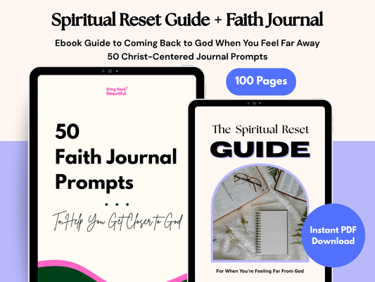 Faith Journal Prompts Spiritual Reset Guide Christian Devotional for Women Bible Study Prompts Digital Christian Journal PDF Download